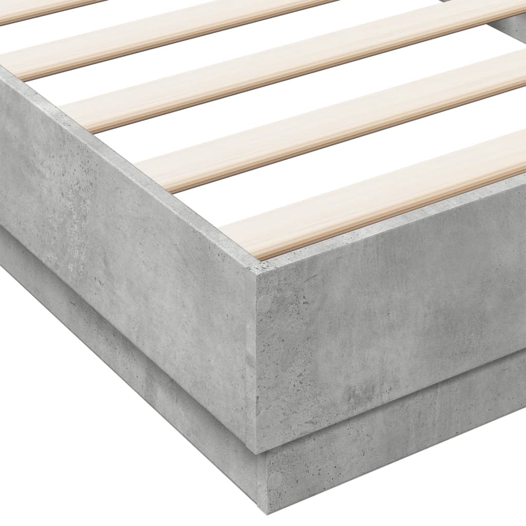 Cadre de lit sans matelas avec lumières LED 100x200 cm - XIOS