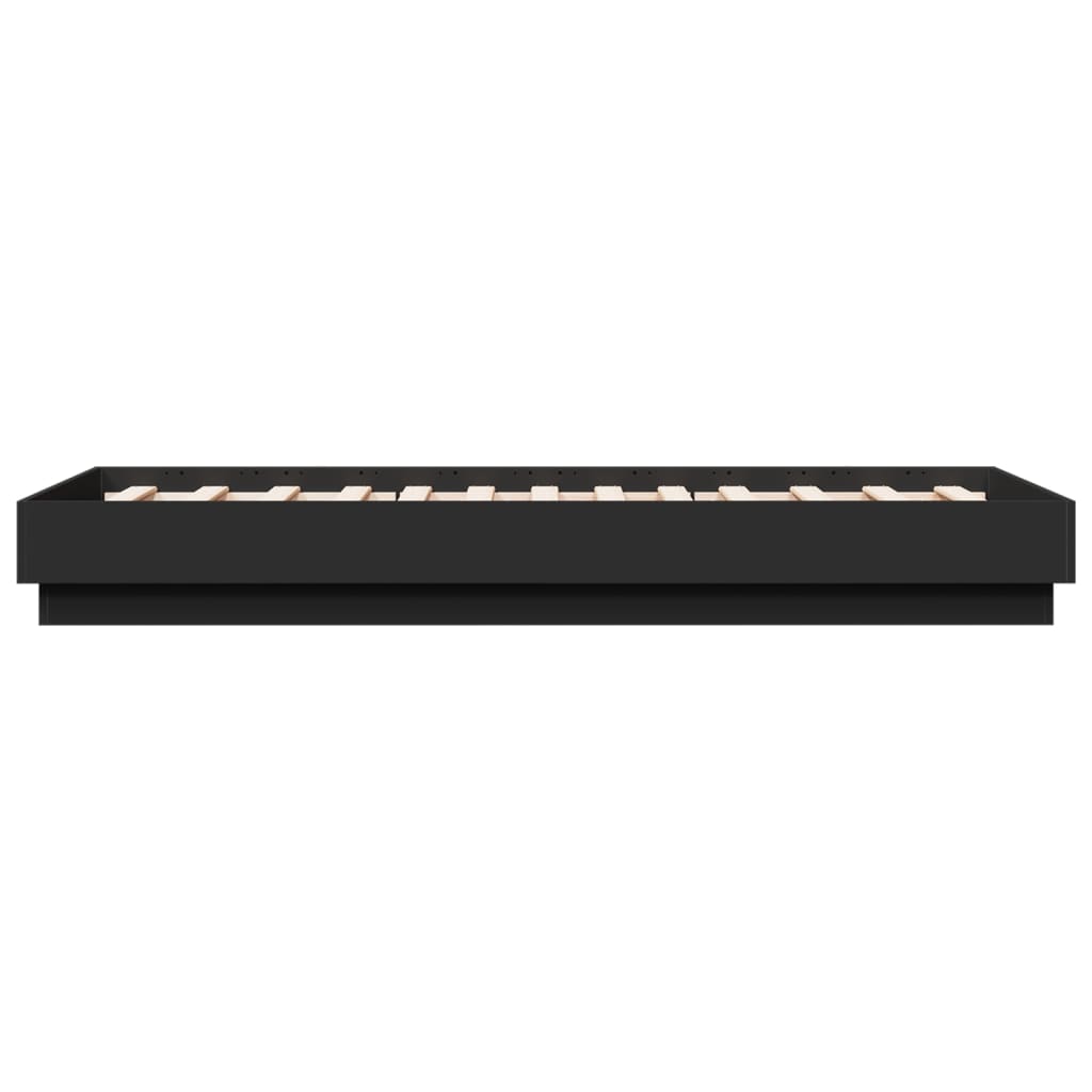 Cadre de lit sans matelas avec lumières LED noir 75x190 cm - XIOS