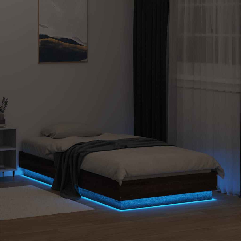 Cadre de lit sans matelas avec lumières LED 75x190 cm - XIOS