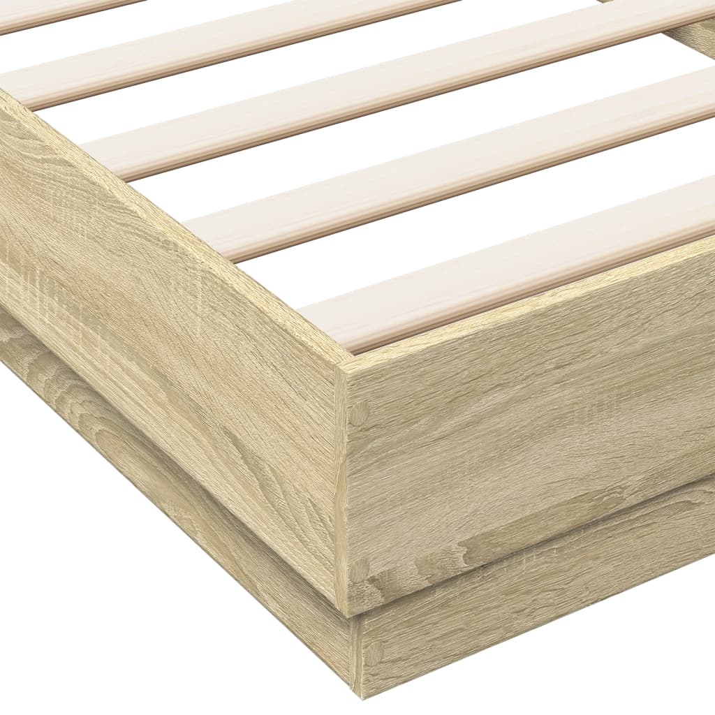 Cadre de lit sans matelas chêne sonoma 100x200 cm - XIOS