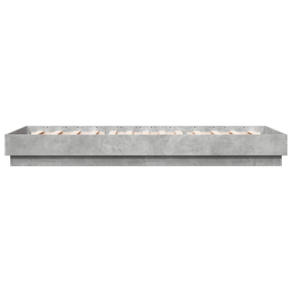 Cadre de lit sans matelas gris béton 100x200 cm - XIOS