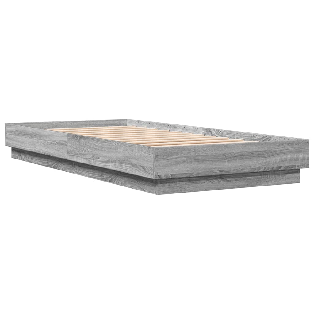 Cadre de lit sans matelas sonoma gris 100x200 cm - XIOS