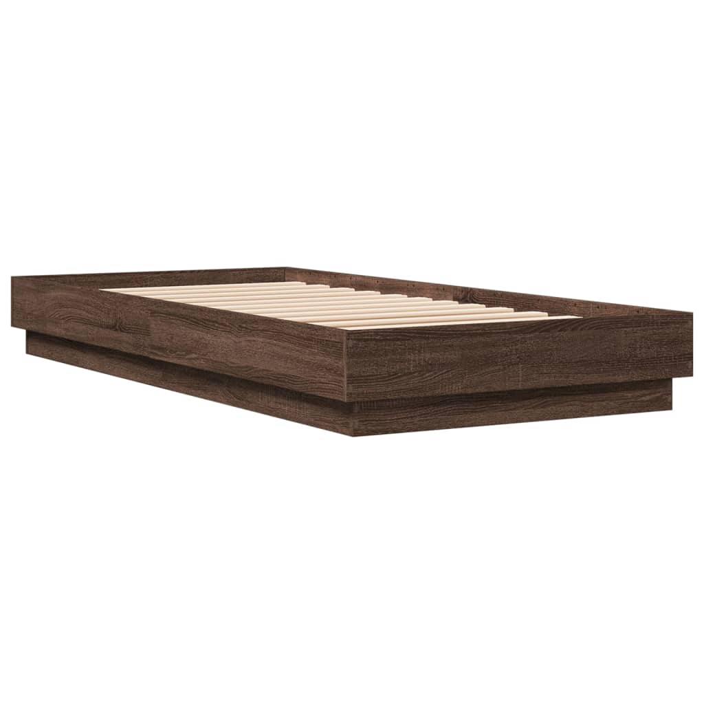 Cadre de lit sans matelas chêne marron 100x200 cm - XIOS