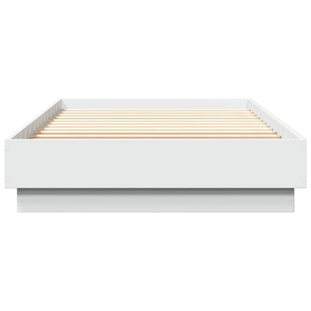 Cadre de lit sans matelas blanc 90x200 cm bois d'ingénierie - XIOS