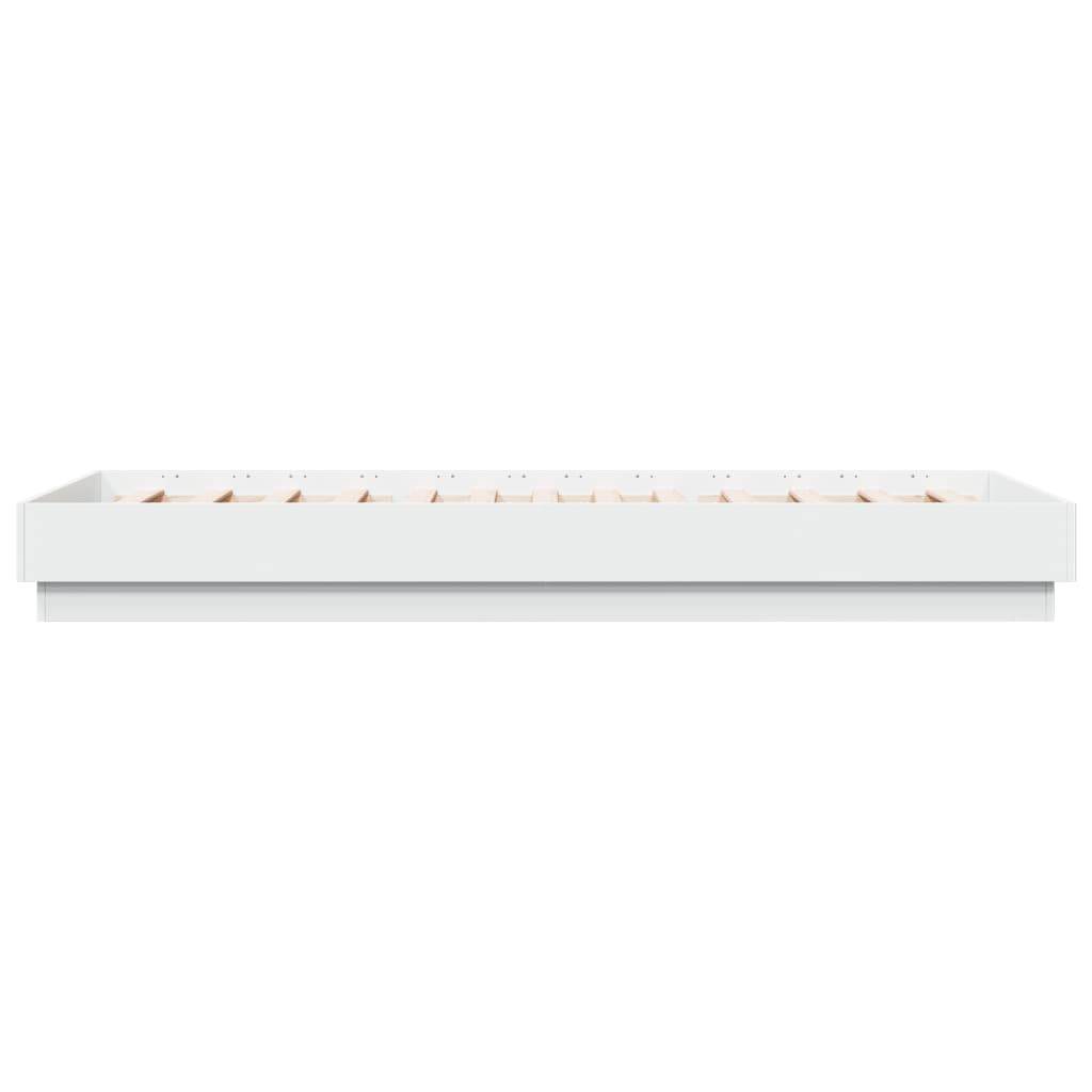 Cadre de lit sans matelas blanc 90x200 cm bois d'ingénierie - XIOS