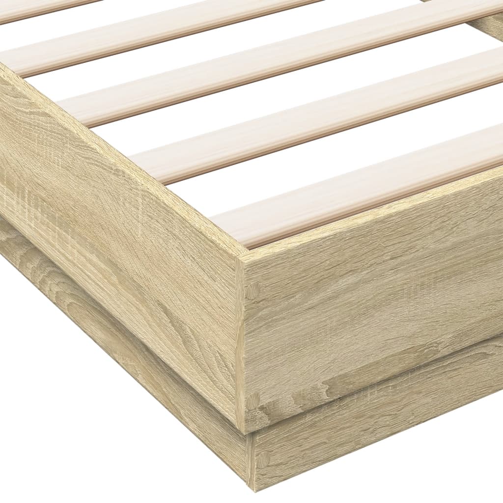 Cadre de lit sans matelas chêne sonoma 90x200 cm - XIOS