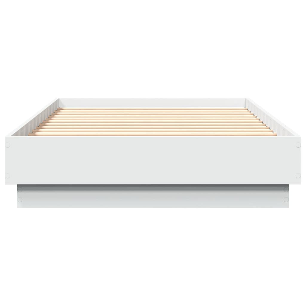 Cadre de lit sans matelas blanc 90x190 cm bois d'ingénierie - XIOS