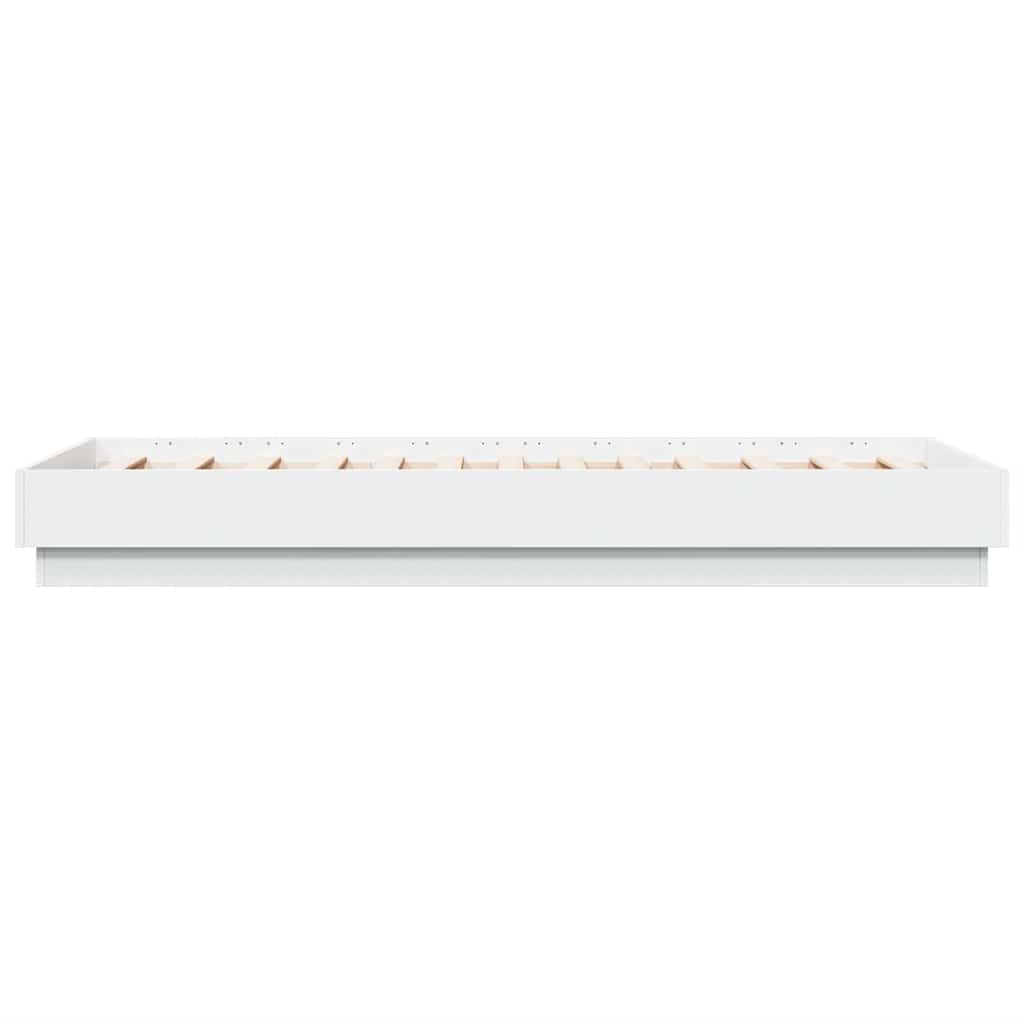 Cadre de lit sans matelas blanc 90x190 cm bois d'ingénierie - XIOS