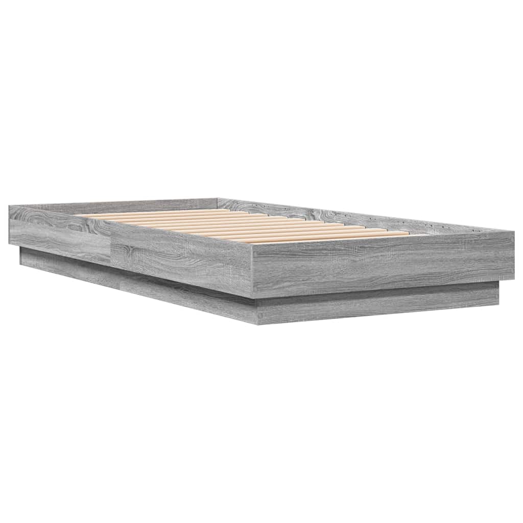 Cadre de lit sans matelas sonoma gris 90x190 cm - XIOS