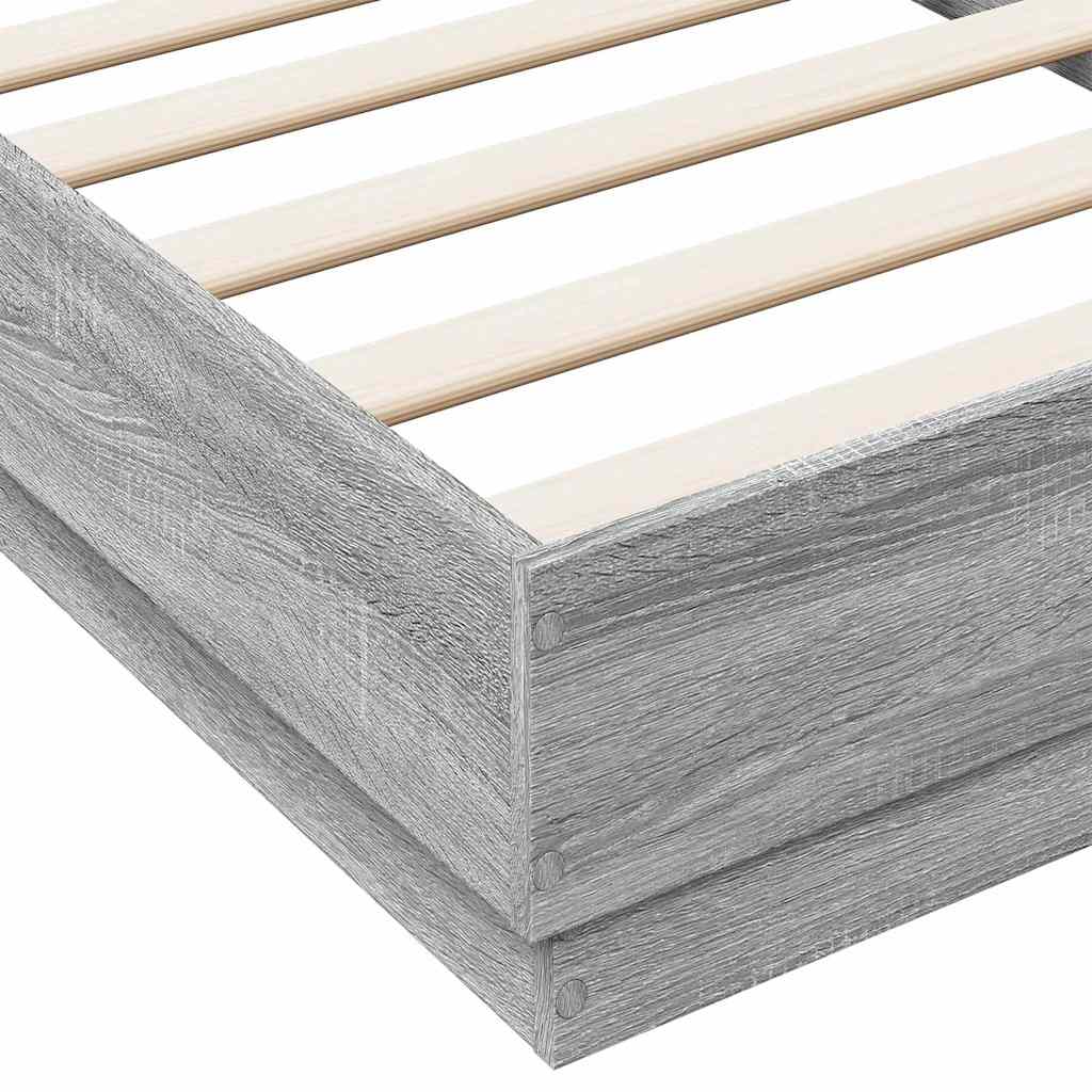 Cadre de lit sans matelas sonoma gris 90x190 cm - XIOS