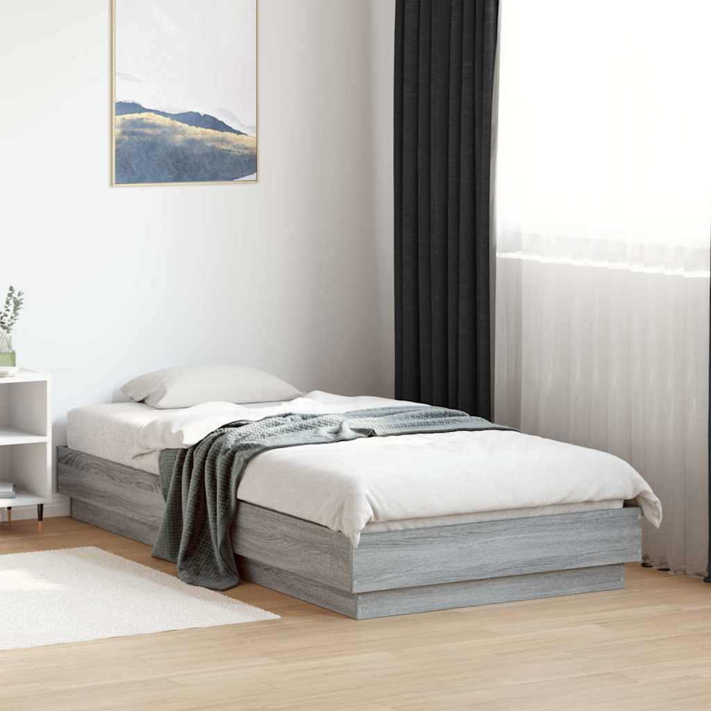 Cadre de lit sans matelas sonoma gris 90x190 cm - XIOS