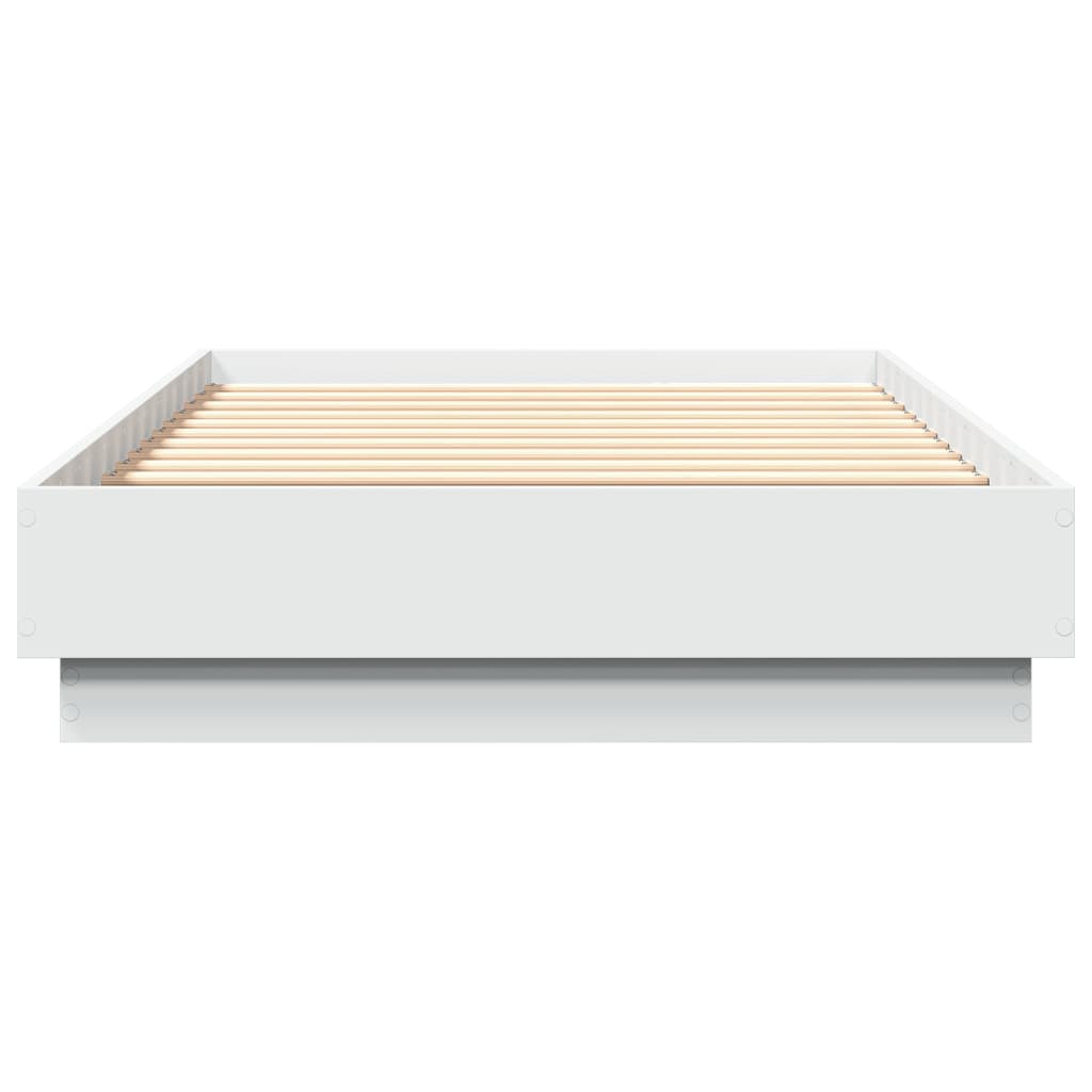 Cadre de lit sans matelas blanc 75x190 cm bois d'ingénierie - XIOS