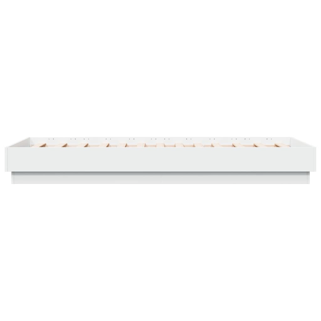 Cadre de lit sans matelas blanc 75x190 cm bois d'ingénierie - XIOS
