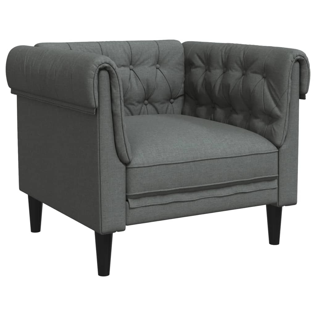 Ensemble de canapés 3 pcs gris foncé tissu - XIOS