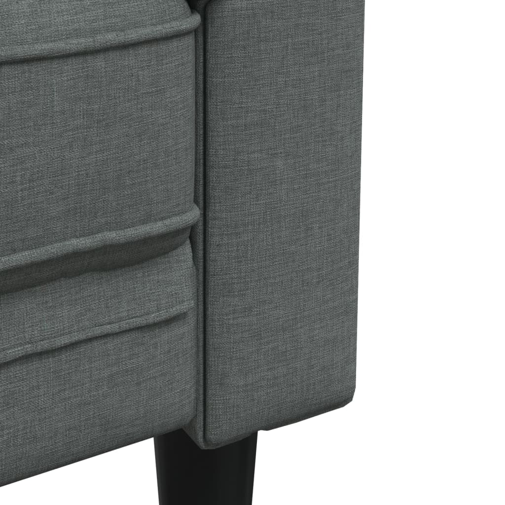 Ensemble de canapés 3 pcs gris foncé tissu - XIOS