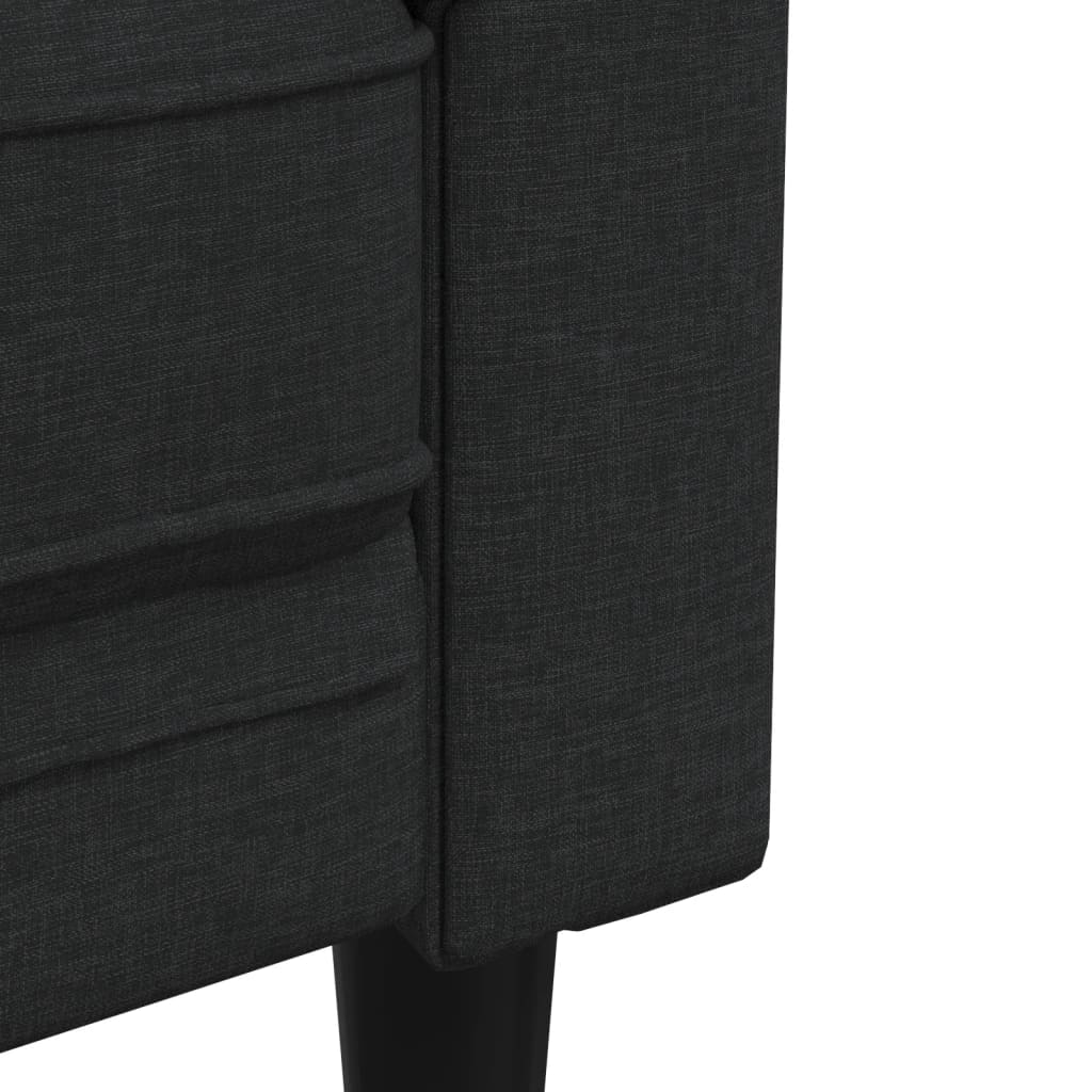 Ensemble de canapés 3 pcs noir tissu - XIOS