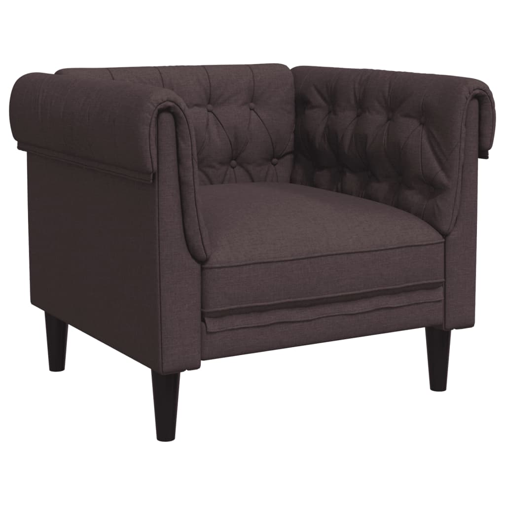 Ensemble de canapés 3 pcs marron foncé tissu - XIOS