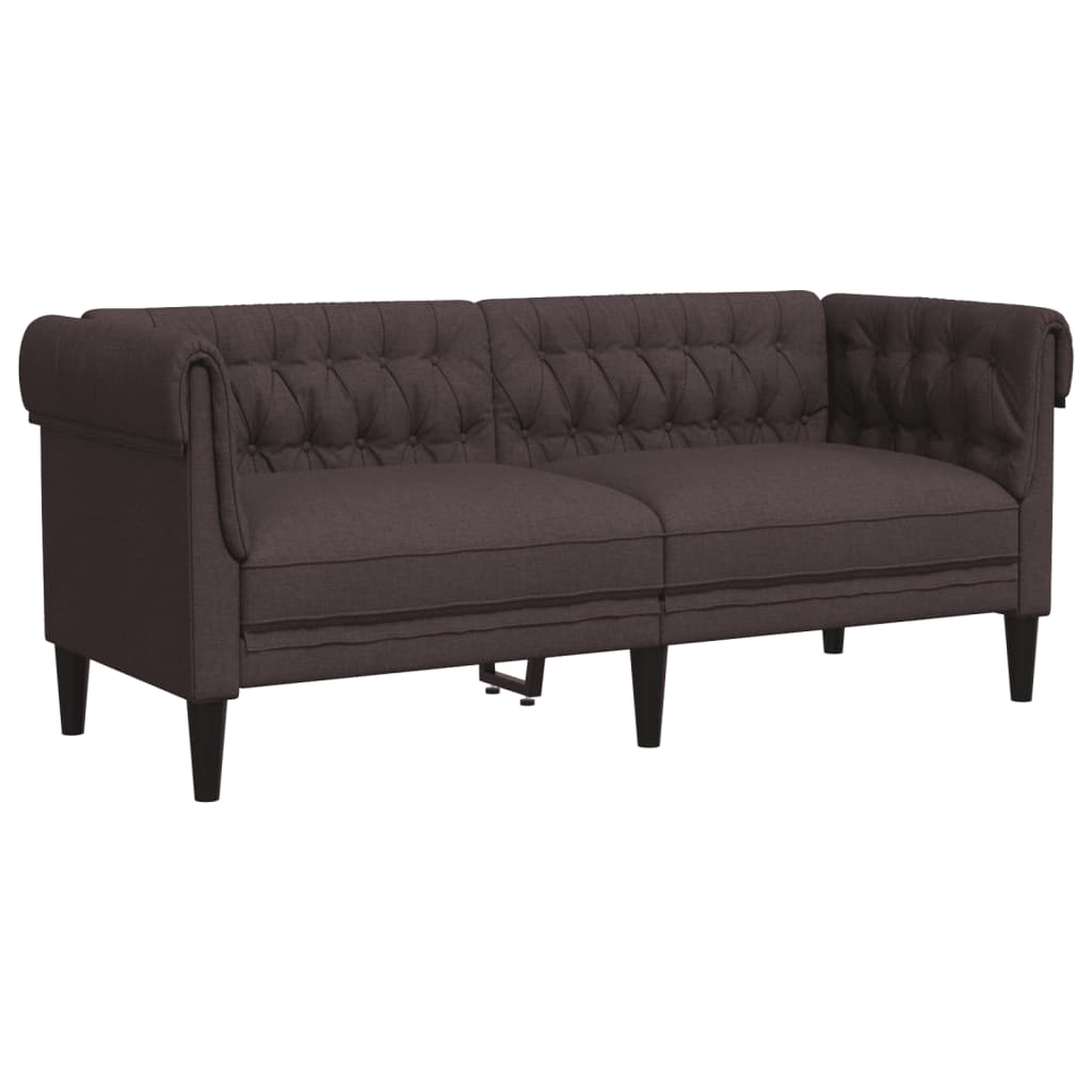 Ensemble de canapés 3 pcs marron foncé tissu - XIOS