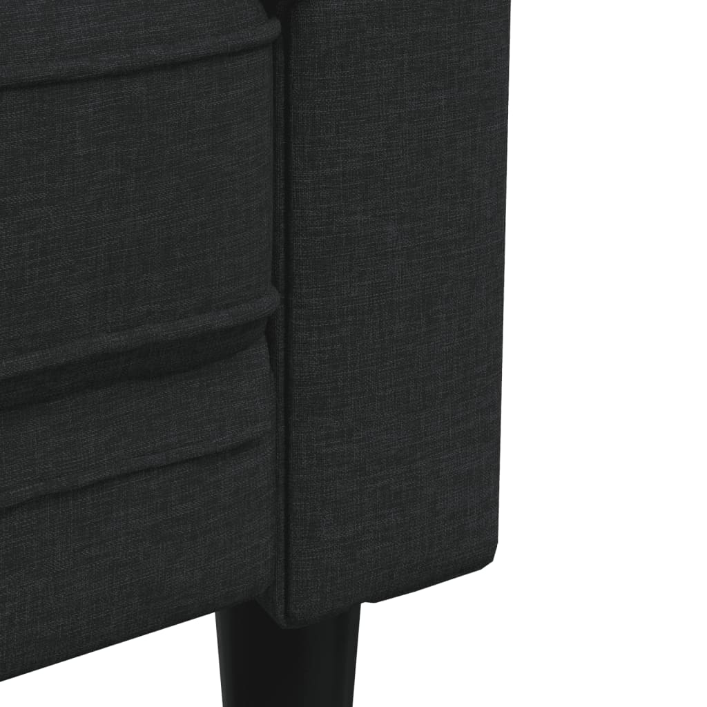 Ensemble de canapés 2 pcs noir tissu - XIOS