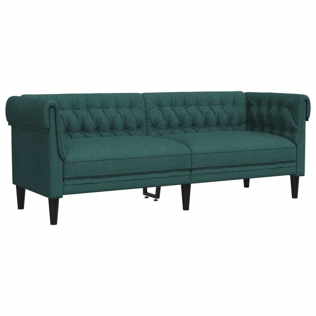 Ensemble de canapés 2 pcs vert foncé tissu - XIOS