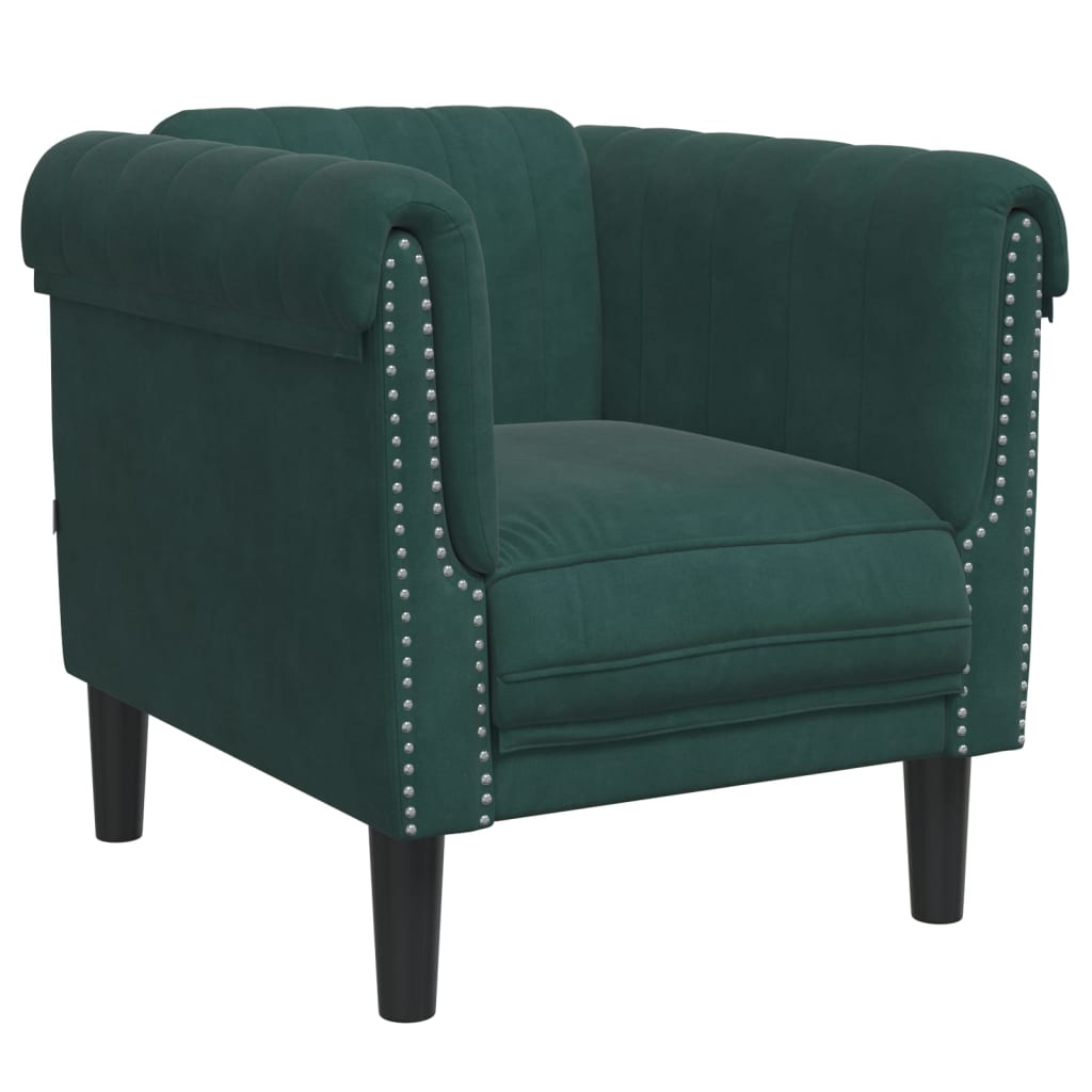 Ensemble de canapés 3 pcs vert foncé velours - XIOS