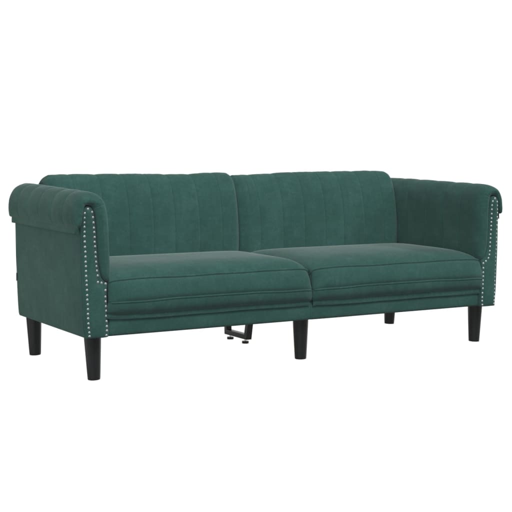 Ensemble de canapés 3 pcs vert foncé velours - XIOS