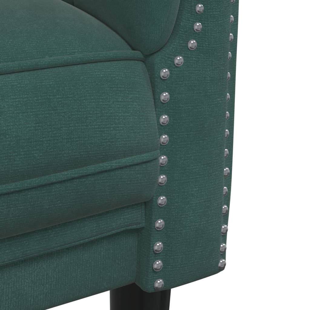 Ensemble de canapés 3 pcs vert foncé velours - XIOS
