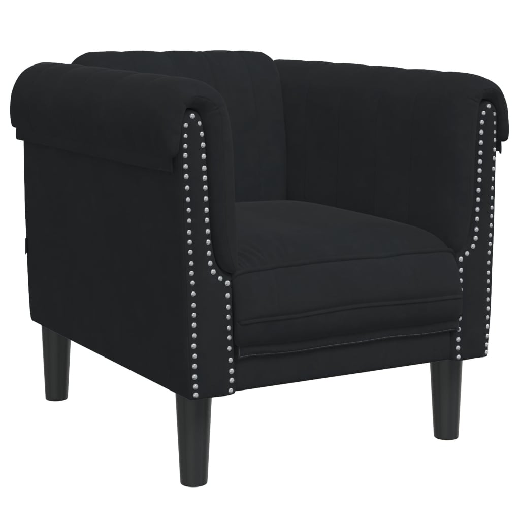 Ensemble de canapés 3 pcs noir velours - XIOS