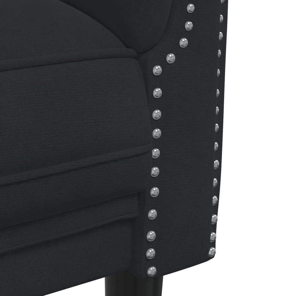 Ensemble de canapés 3 pcs noir velours - XIOS