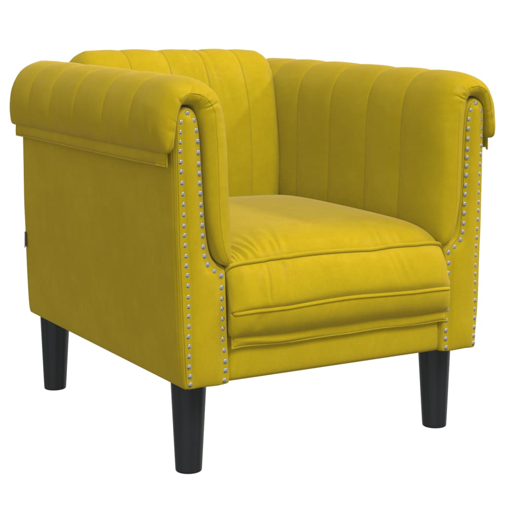 Ensemble de canapés 3 pcs jaune velours - XIOS