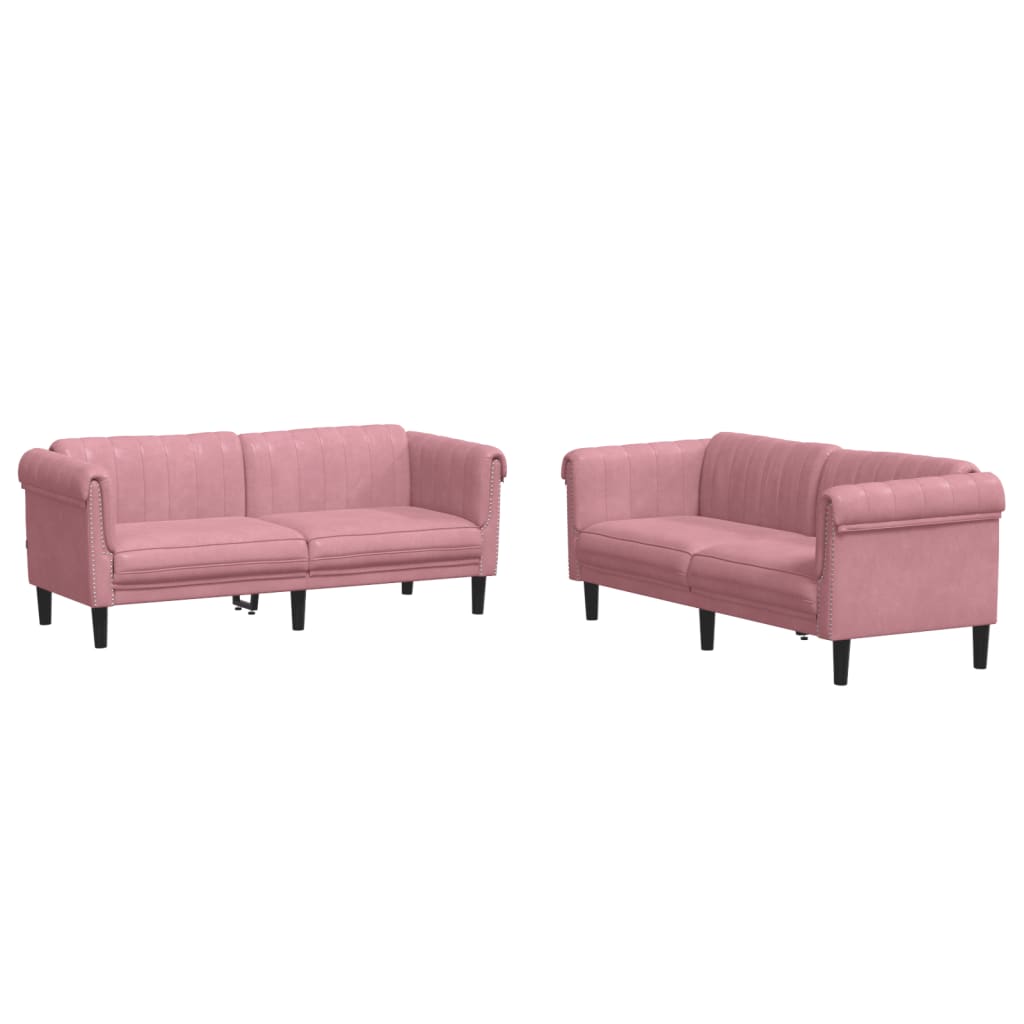 Ensemble de canapés 2 pcs rose velours - XIOS