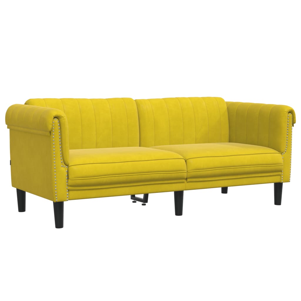 Ensemble de canapés 2 pcs jaune velours - XIOS