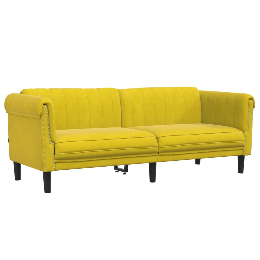 Ensemble de canapés 2 pcs jaune velours - XIOS