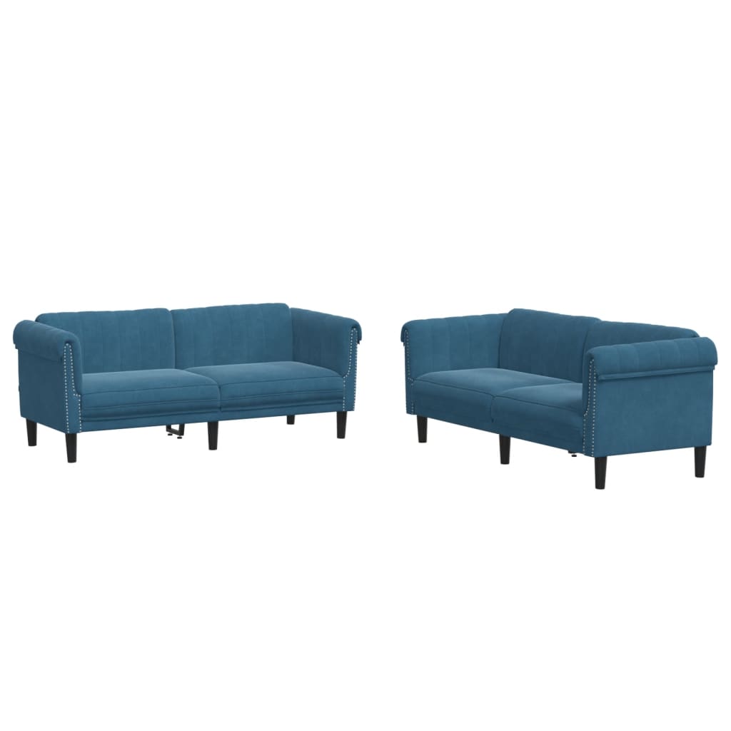 Ensemble de canapés 2 pcs bleu velours - XIOS