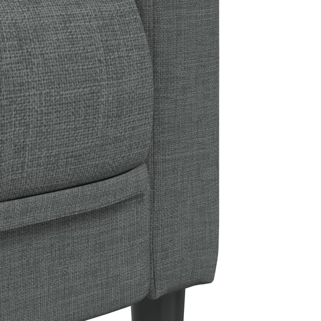 Ensemble de canapés 3 pcs gris foncé tissu - XIOS
