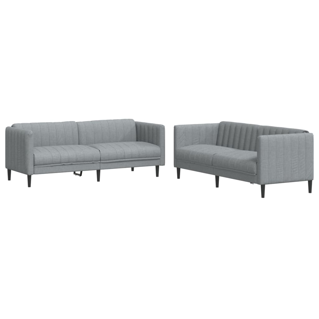 Ensemble de canapés 2 pcs gris clair tissu - XIOS