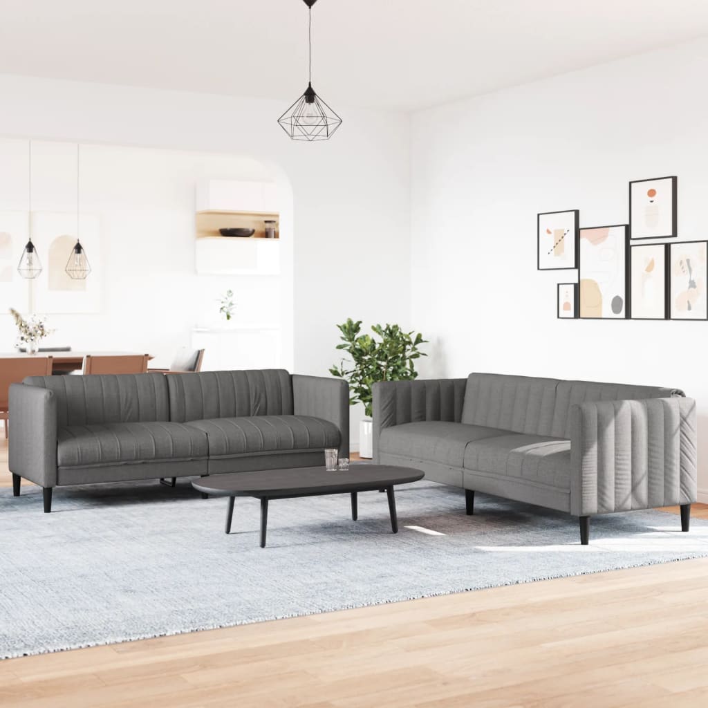 Ensemble de canapés 2 pcs taupe tissu - XIOS
