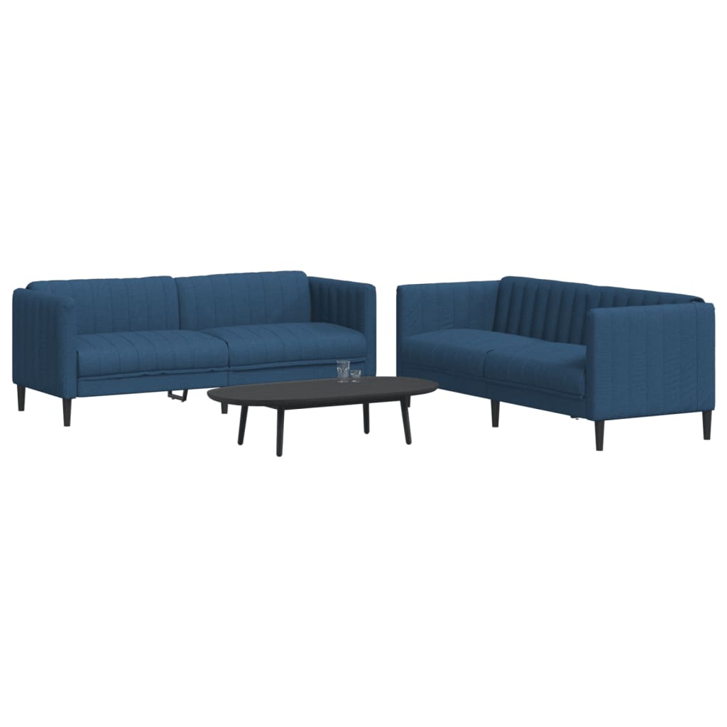 Ensemble de canapés 2 pcs bleu tissu - XIOS