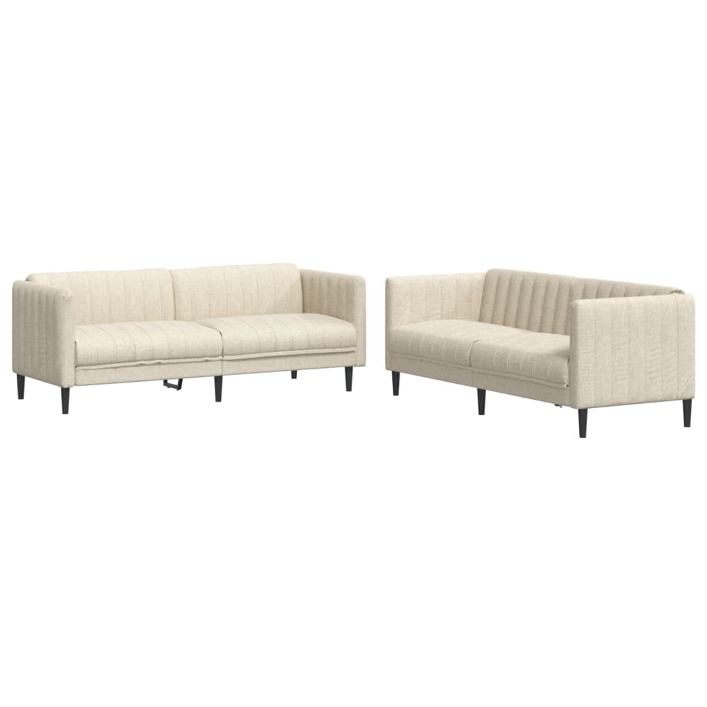 Ensemble de canapés 2 pcs crème tissu - XIOS