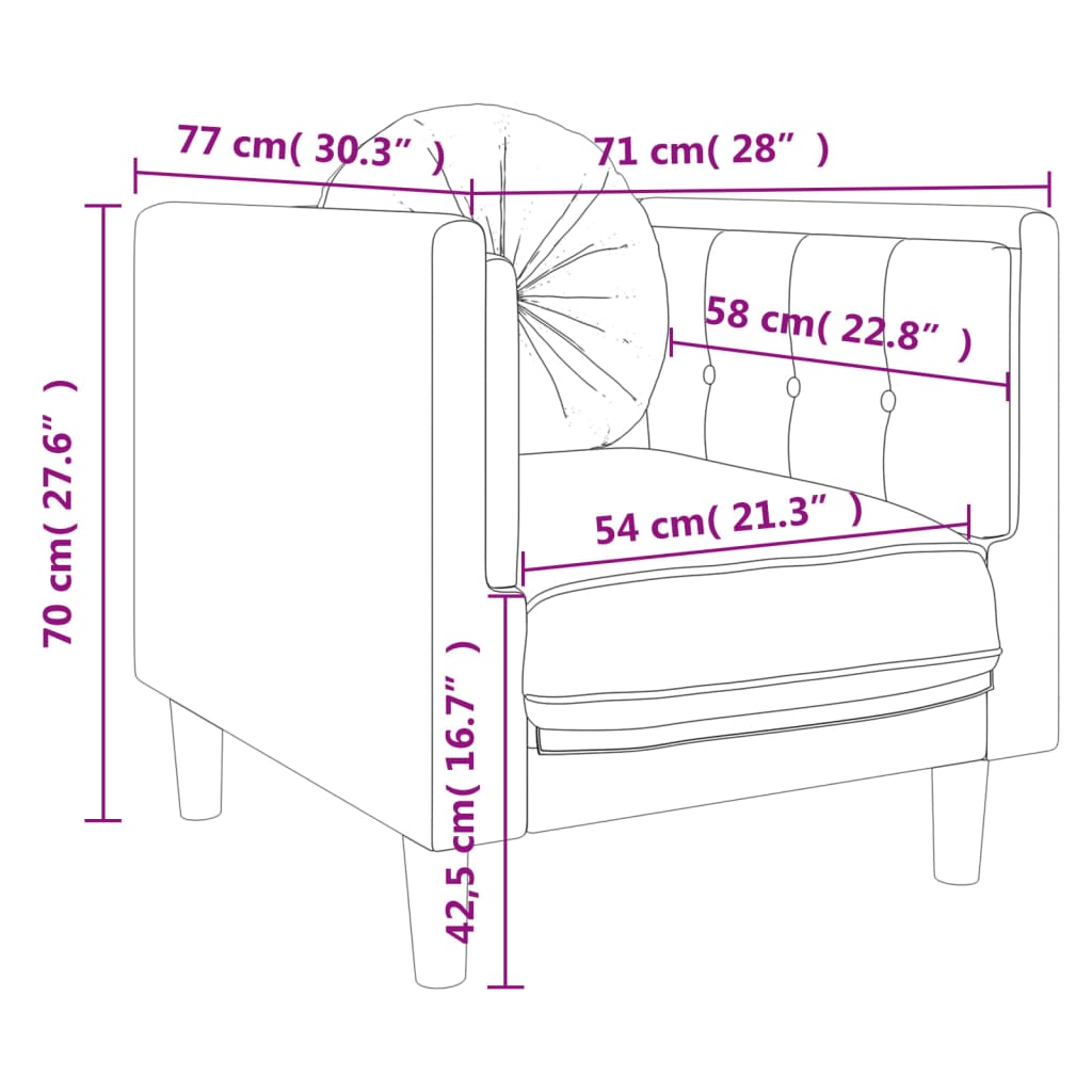 Ensemble de canapés 3 pcs avec coussins gris foncé velours - XIOS