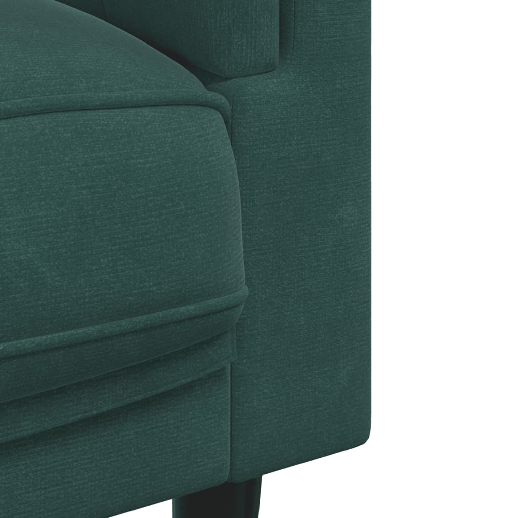 Ensemble de canapés 2 pcs avec coussins vert foncé velours - XIOS