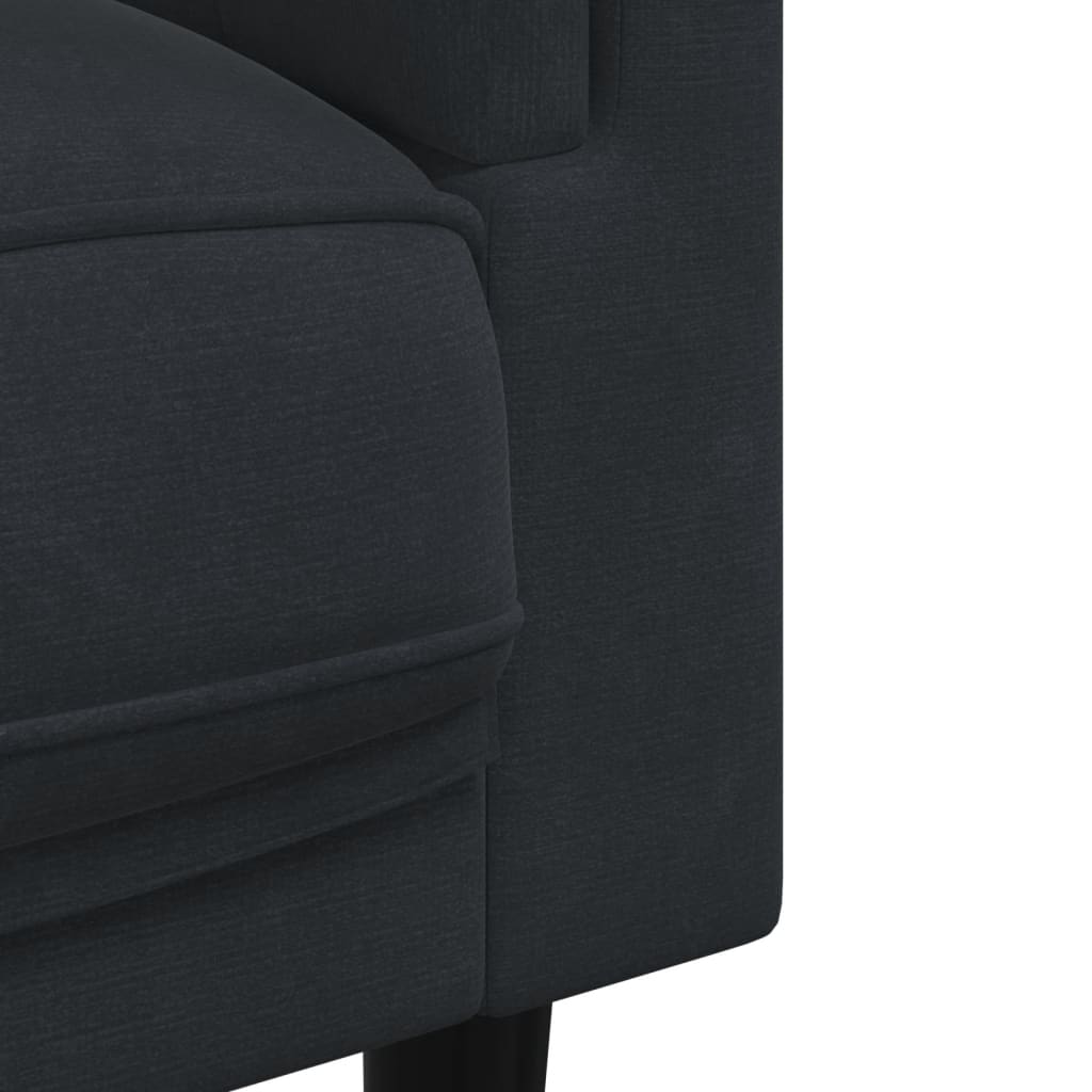Ensemble de canapés 2 pcs avec coussins noir velours - XIOS