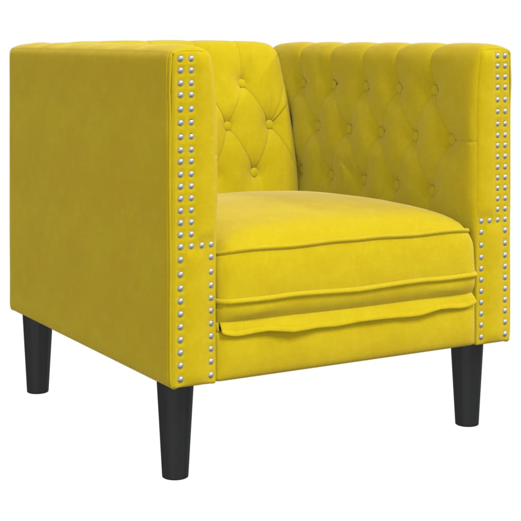 Ensemble de canapé Chesterfield et traversins 3 pcs velours - XIOS