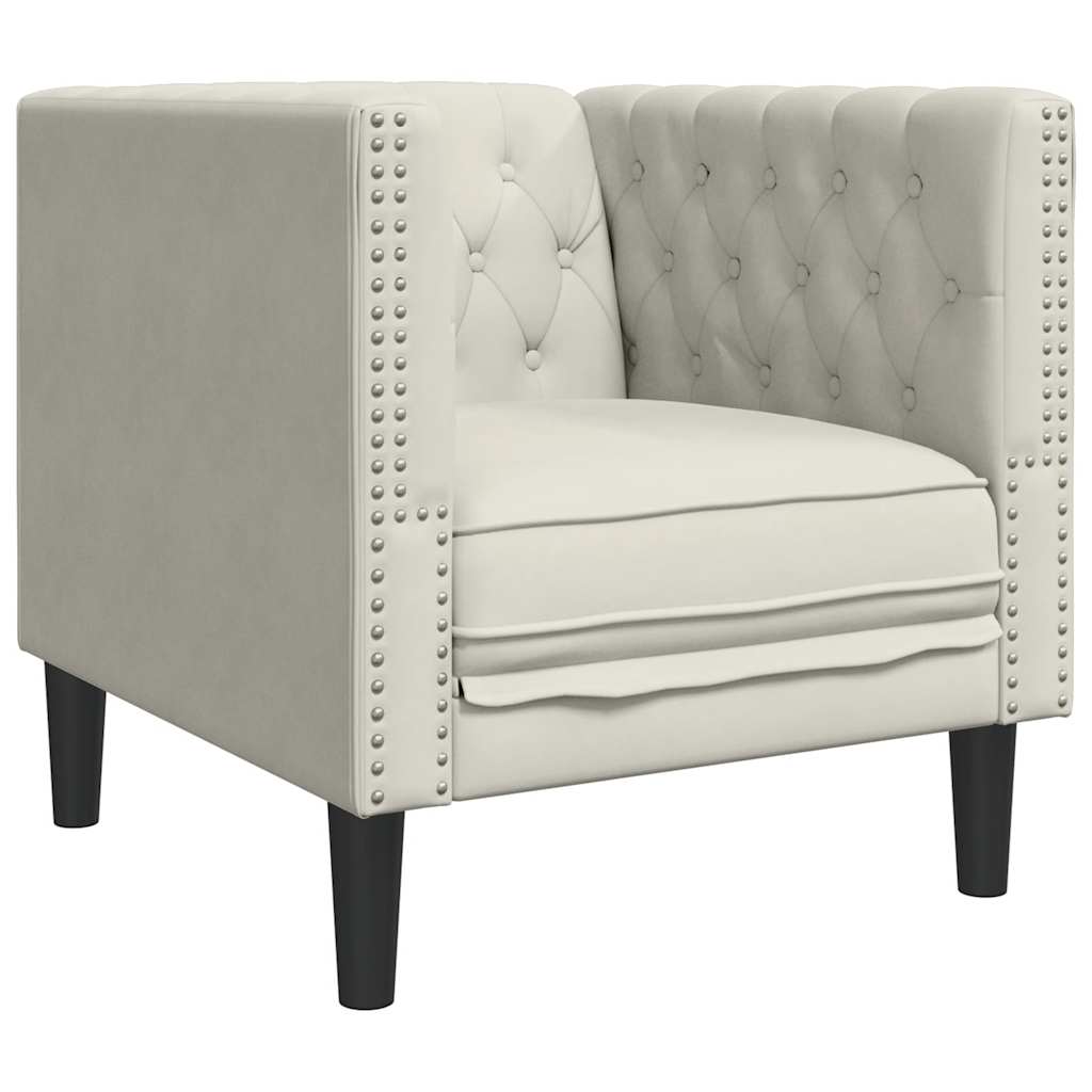 Ensemble de canapé Chesterfield et traversins 3pcs velours