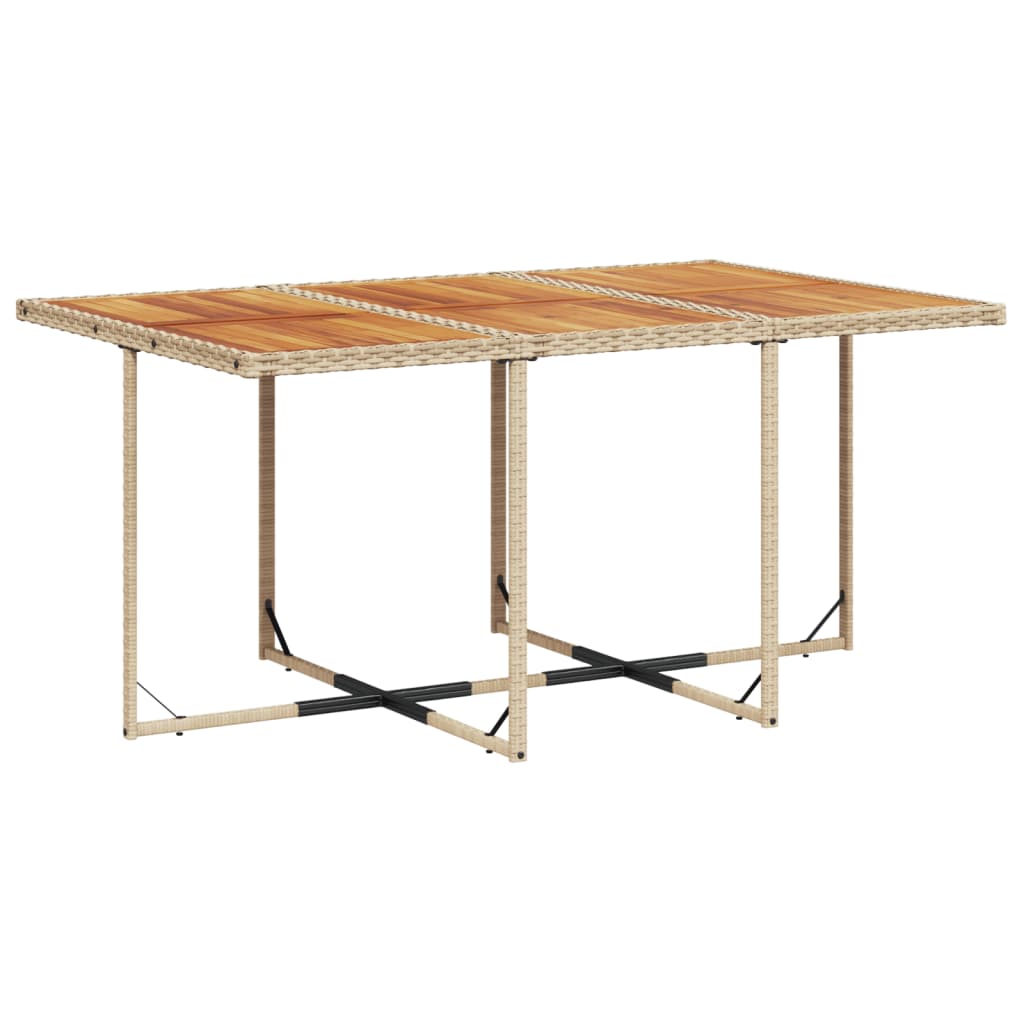 Ensemble à manger de jardin et coussins 7 pcs beige poly rotin Salons de jardin vidaXL