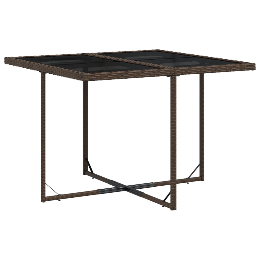 Ensemble à manger de jardin et coussins 9 pcs marron poly rotin Salons de jardin vidaXL