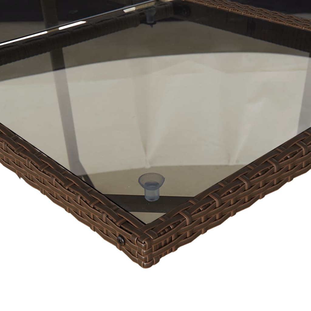 Ensemble à manger de jardin et coussins 11 pcs marron rotin Salons de jardin vidaXL