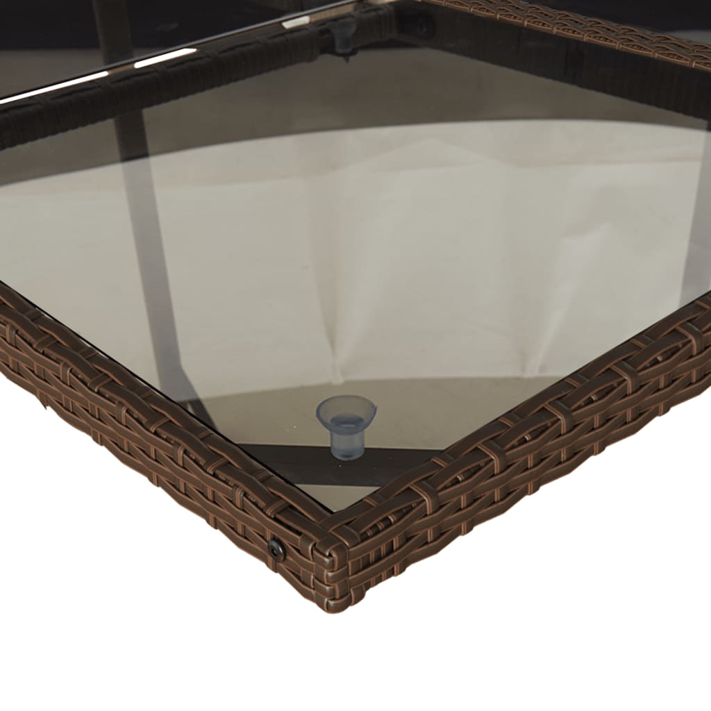 Ensemble à manger de jardin avec coussins 13 pcs marron rotin Salons de jardin vidaXL