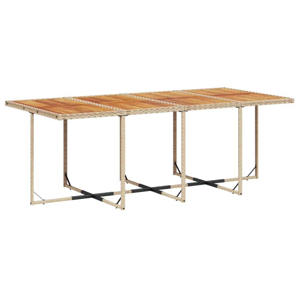 Ensemble à manger de jardin et coussins 13 pcs beige Salons de jardin vidaXL