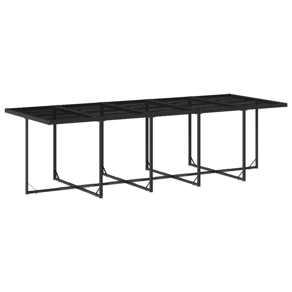 Ensemble à manger de jardin 15 pcs coussins noir résine tressée Salons de jardin vidaXL